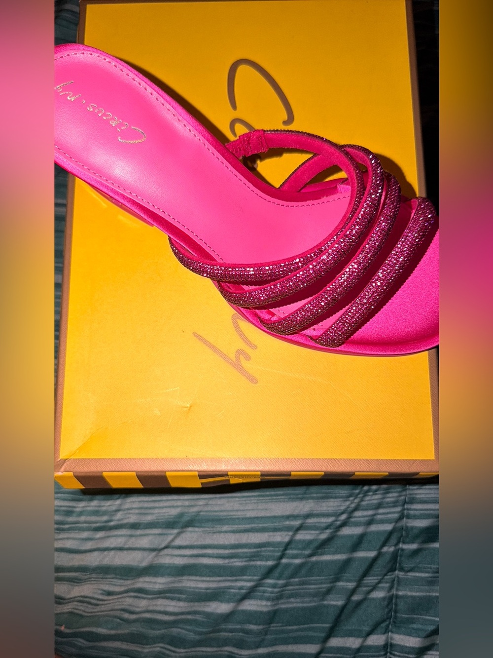 Circus NY Brand Hot Pink Strappy Women’s Slide Sandal